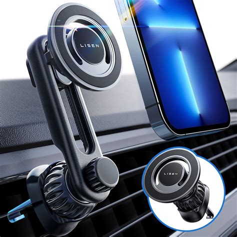 LISEN for MagSafe Magnetic Phone Holder Car Mount, Phone Mount Holder for Car Vent Magnetic Easily Install Hands Free iPhone Car Holder Mount Fit for iPhone 14 13 12 Pro Plus Max Mini MagSafe Phones (6108) 24. . Lisen phone holder